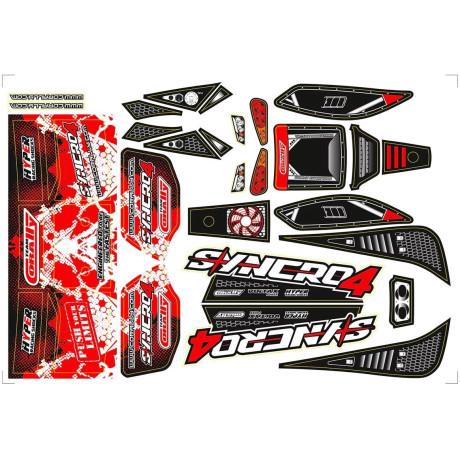 Samolepky karoserie SYNCRO - červené