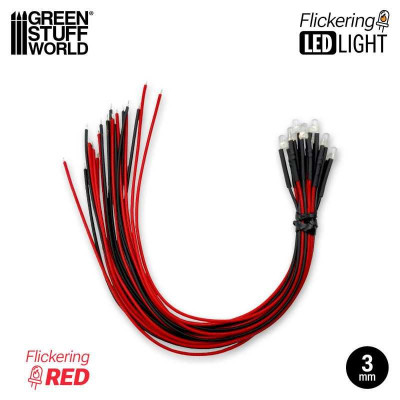 PIROS VILLOGÓ LED diódák - 3 mm 10 db