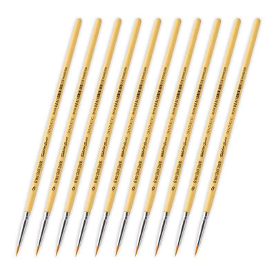 TABLETOP SERIES 0 szintetikus ecsetkészlet (10 darabos csomag)