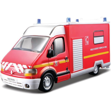 Bburago Renault Master 1:50 červená - policie