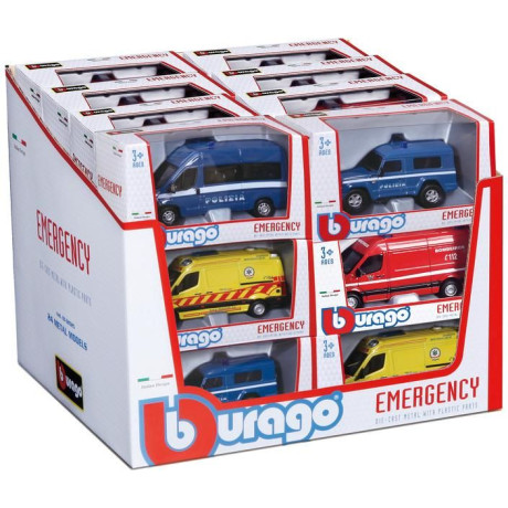 Bburago auta Emergency Force (sada 24ks)