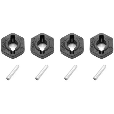 Plastové šestihranné unašeče kol + piny, 4 + 4 ks