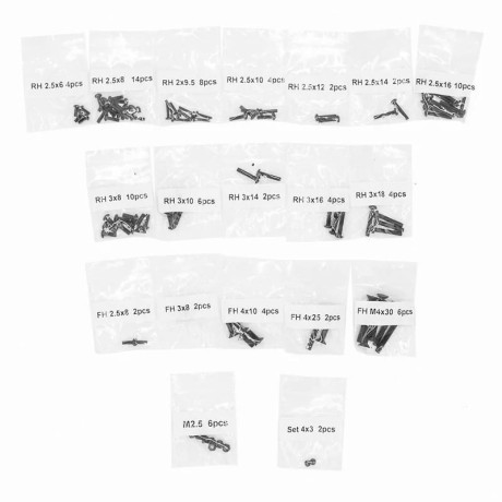 Kompletní set šroubků SBX buggy