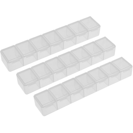 Box na díly 165x34x25 mm (7 přihrádek), 3 ks