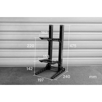 Skládací stojánek pro RC auta, výška 475 mm, 2 patra