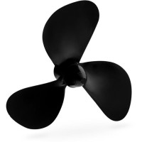 Hárompengés hajócsavar hajó alá történő beszereléshez, menetemelkedés 0,53x átmérő, üvegszállal töltött műanyag, menet M4.