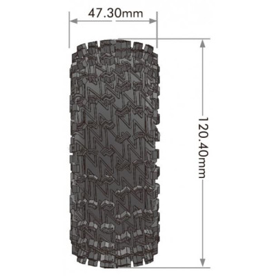 CR-ENDURO 1.9 - Kompletní kola s černými disky, 2 ks