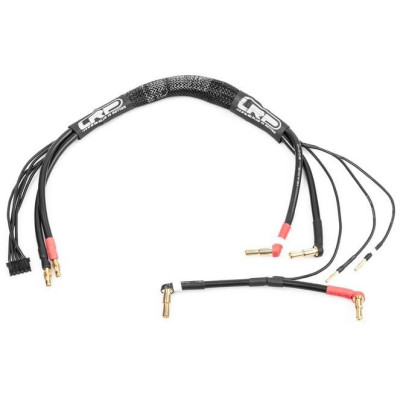 35cm-es 2x2S LiPo töltőkábel KEMÉNY TOKBAN G4-ről P4/5-re, balansz csatlakozóval. XH