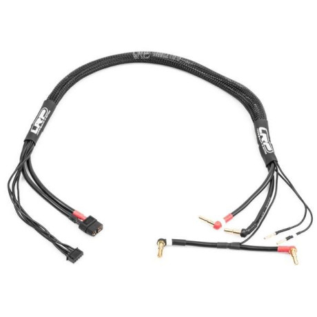 Töltőkábel 60cm 2x2S LiPo HARDCASE 60 cm-es kábel XT60-tól P4/5-ig, egyensúlyi csatlakozóval együtt. XH
