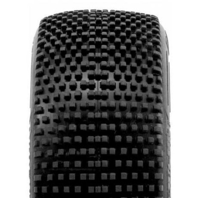 CLAYMORE V2 BUGGY S2 (SOFT) nalepené pneumatiky, bílé disky, 2 ks.