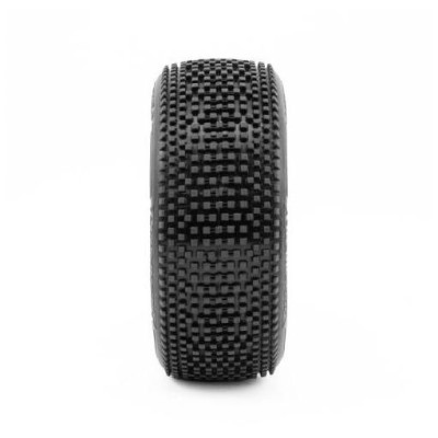 HOT DICES V2 BUGGY S1 (SUPER SOFT) nalepené pneumatiky, bílé disky, 2 ks.