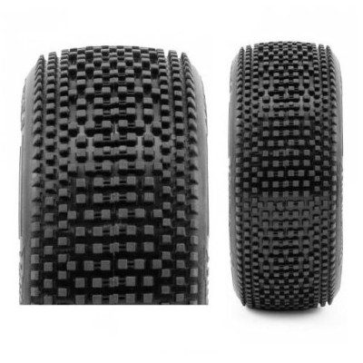 HOT DICES V2 BUGGY S1 (SUPER SOFT) nalepené pneumatiky, bílé disky, 2 ks.