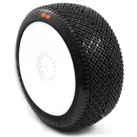 KAMIKAZE V2 BUGGY S3 (KÖZEPES) ragasztott gumik, fehér tárcsák, 2 db.