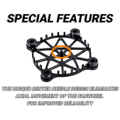 Hliníková ochranná mřížka V2 pro 40mm ventilátor včetně montážního materiálu