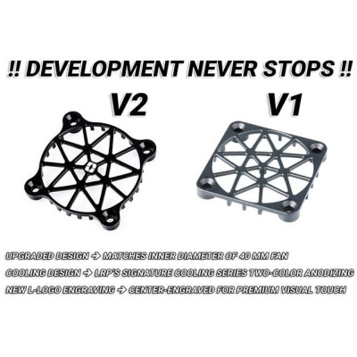 Hliníková ochranná mřížka V2 pro 40mm ventilátor včetně montážního materiálu