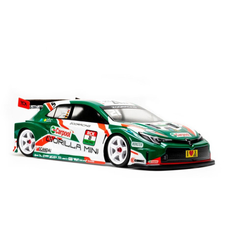 Karosszéria átlátszó Gorilla MINI M-alvázas túraautóhoz - 0,7 mm