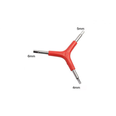 ND - Ocelový šestihranný klíč 3v1 (4mm / 5mm / 6mm)