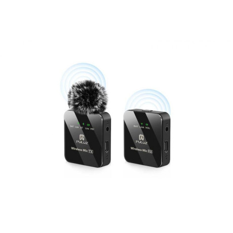 PULUZ Vezeték nélküli Lavalier mikrofon fényképezőgépekhez / okostelefonokhoz (akkumulátorral együtt)