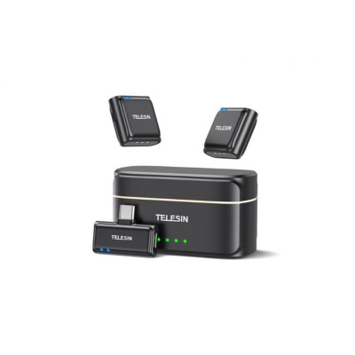 Mobil nyomógombos mikrofon Telesin USB-C (akkumulátorral)