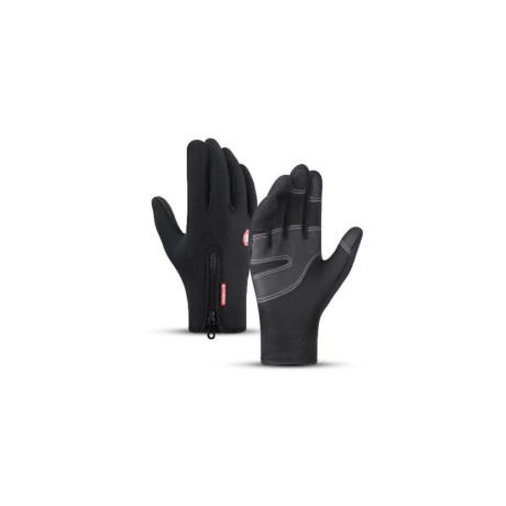 Meleg tapintású kesztyű cipzárral (L)