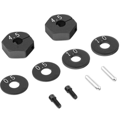 BD8/BD7 4,5 mm-es alumínium keréktartók 0,5/1,0 mm-es alátétekkel (2+2+2db)