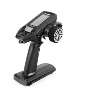 Négycsatornás számítógépes kormánykerék RC készlet Futaba T-FHSS telemetriával/T-FHSS SR/S-FHSS versenyautó és hajó modellekhez. 5 digitális trim, 2 kapcsoló, 1 gomb, memória 40 modellhez, fejlett programozható funkciók (beleértve az ABS-t) és mixek. 3 db R334SBS-E (T-FHSS SR telemetriával) vevővel elektromos rendszerekhez.