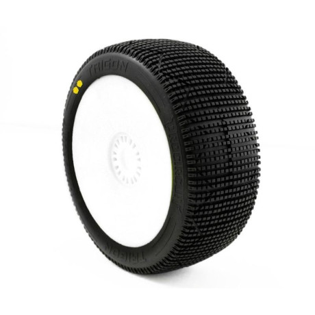 TRIGON V3 BUGGY S2 (LÁGY) ragasztott gumik, fehér tárcsák, 2 db.