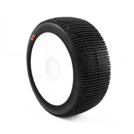 TRIGON V3 BUGGY S3 (KÖZEPES) ragasztott gumik, fehér tárcsák, 2 db.