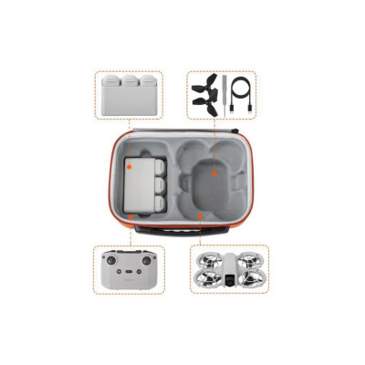 DJI NEO - Dvouvrstvé kožené úložné pouzdro (Black)