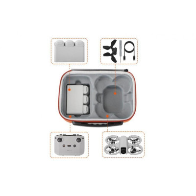 DJI NEO - Dvouvrstvé kožené úložné pouzdro (Gray)