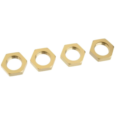 Matice kol - Vroubkované - Hliníkové - zlaté - 4 ks