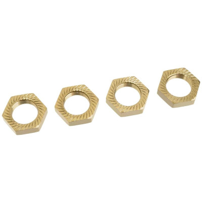 Matice kol - Vroubkované - Hliníkové - zlaté - 4 ks