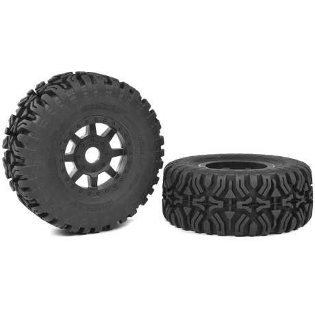 Pneumatiky Short Course - Mudclaws - Nalepené - černé disky - 1 pár