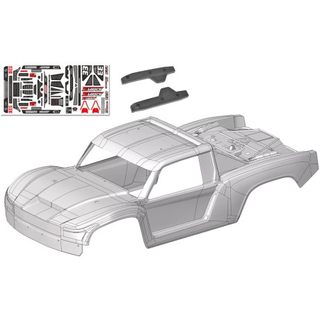 Polykarbonátová karoserie - SHIROI - čirá - předřezaná - vč. samolepek - 1 ks