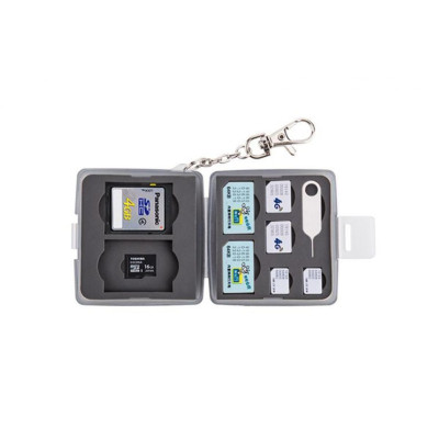 JJC Úložný box na paměťové karty (2 SD, 2 MSD, 2 SIM, 2 Micro SIM, 2 Nano SIM)