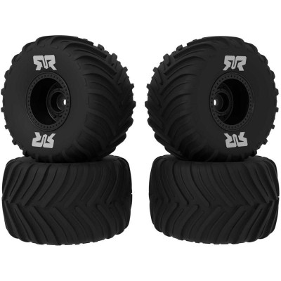 Arrma felni dBoots Chevron MT gumikkal, fekete tárcsafék (4): GROM