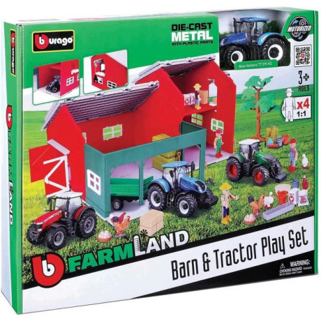 Bburago Farmland Farm szett traktorral