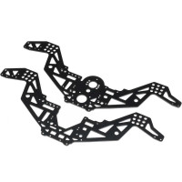 Alkatrész Losi Mini LMT 1:18 Megalodon RC modellautóhoz: fekete V2 alváz.