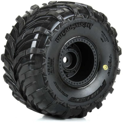 Pro-Line felni 1:16, Dreadnaught gumik, fekete tárcsafék (4 db): Arrma Gorgon/Quake Grom