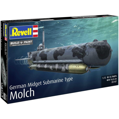 Plastic ModelKit ponorka 05187 - German Midget Submarine Type Molch (1:72)
