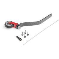 Karbon sarkantyú CNC alumínium kerékcsapággyal. Tömeg 65 g. A karbon rész teljes méretei: hosszúság 175 mm, szélesség 20 mm.