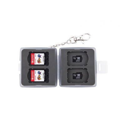 JJC Úložný box na paměťové karty (4 Nintendo Switch Game Cards + 4TF)