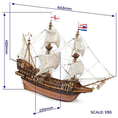 OCCRE HMS Golden Hind 1:85 kit
