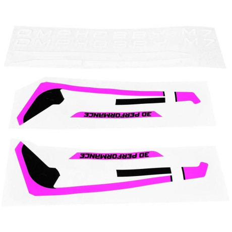 M7 sada nálepek - růžová