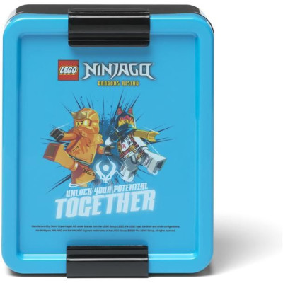 LEGO uzsonnásdoboz 170x135x69mm - Ninjago kék