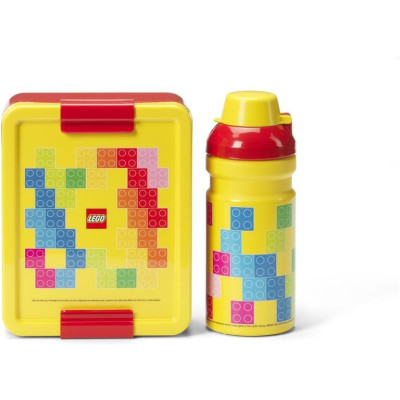 LEGO uzsonnakészlet - Téglapiros/sárga
