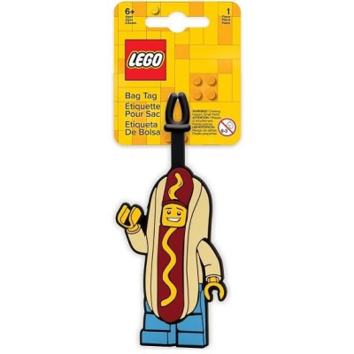 LEGO névcímke bőröndre - Ikonikus hot dog