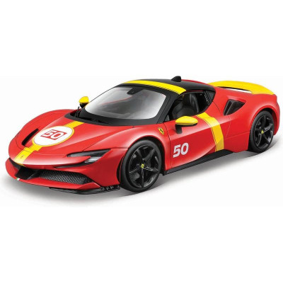 Bburago Ferrari SF90 Stradale Assetto Fiorano 1:18 piros