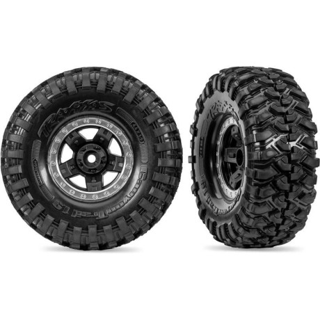 Traxxas kerék 1.9", TRX-4 Sport tárcsafék, félmatt króm, Canyon Trail gumik (2)