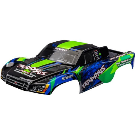 Traxxas Slash VXL 2WD karosszéria zöld-kék (klipszmentes)